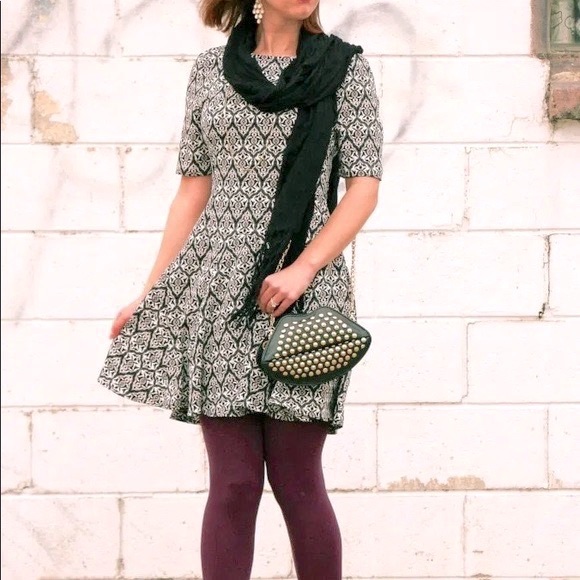 H&M Conscious Collection Pattern Skater Dress Size 4 - Picture 6 of 8